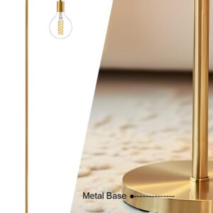 Oneach 63.75'' Industrial Antique Brass Gold Minimalist Floor Lamp for Living Room, Bedroom and Office