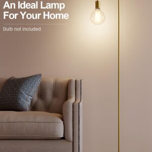 Oneach 63.75'' Industrial Antique Brass Gold Minimalist Floor Lamp for Living Room, Bedroom and Office