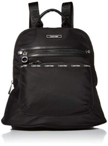 calvin klein georgina nylon organizational backpack, black