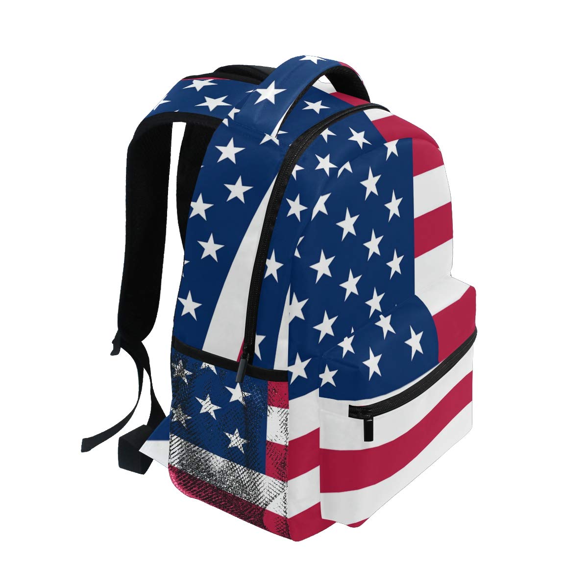 Nander Backpack Travel American Flag School Bookbags Shoulder Laptop Daypack College Bag for Womens Mens Boys Girls