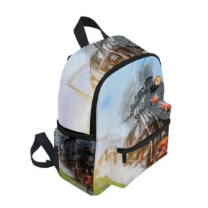 AUUXVA Kids Backpack Train School Bag Kindergarten Toddler Preschool Backpack for Boys Children