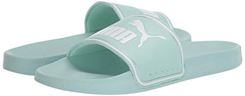 PUMA Leadcat Slide Sandal, Mist Green White Silver, 7 M US