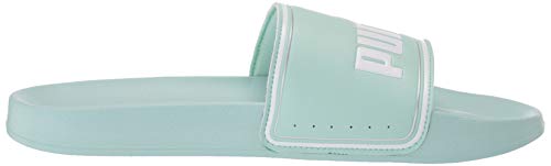 PUMA Leadcat Slide Sandal, Mist Green White Silver, 7 M US