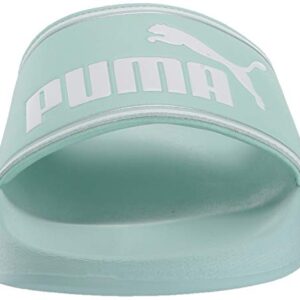 PUMA Leadcat Slide Sandal, Mist Green White Silver, 7 M US