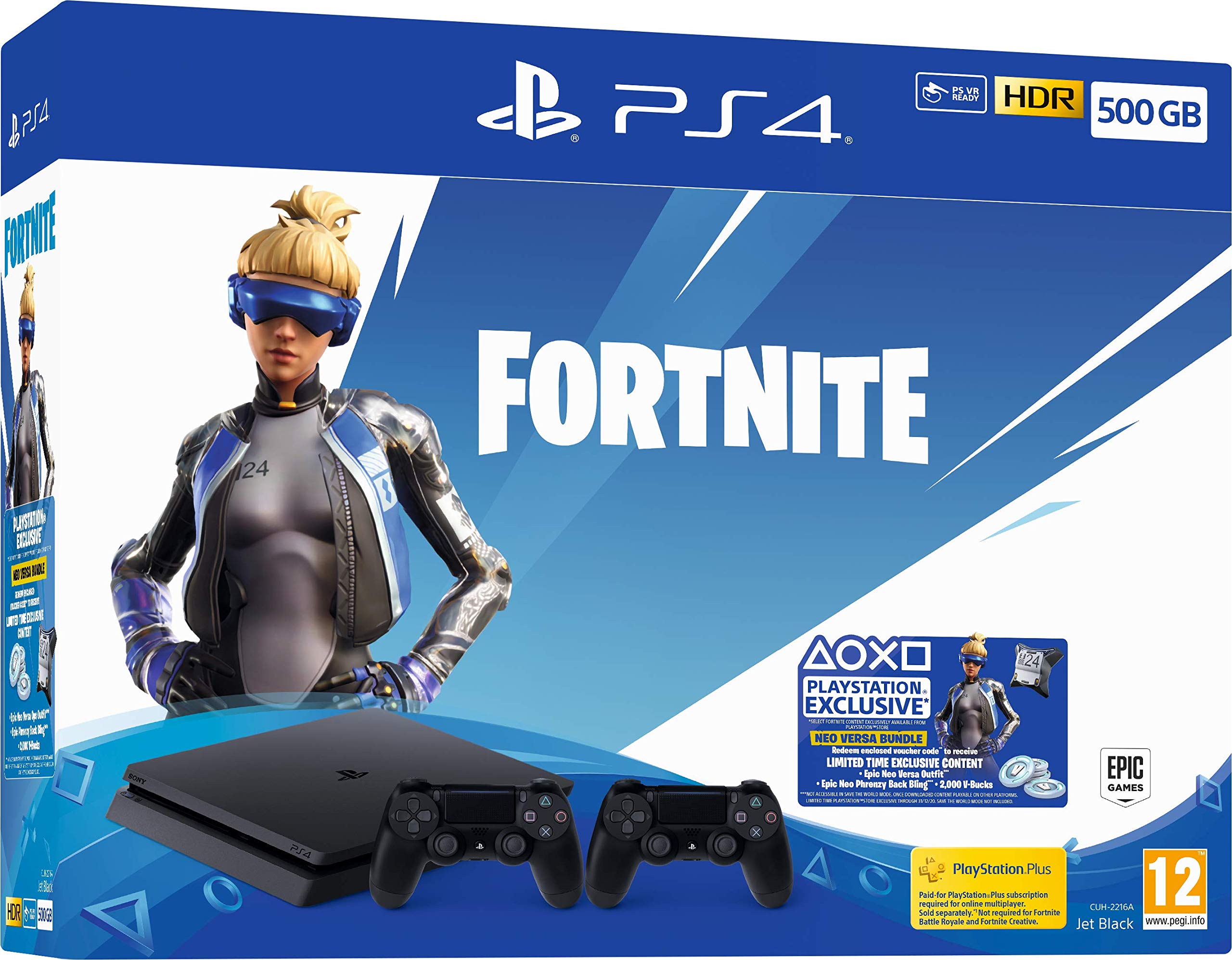 Fortnite Neo Versa 500GB PS4 Bundle with Second DualShock 4 Controller (PS4) (PS4)