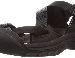 KEEN Women's Zerraport 2 Closed Toe Lightweight Sport Fashion Sandal, Black/Black, 7