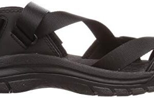 KEEN Women's Zerraport 2 Closed Toe Lightweight Sport Fashion Sandal, Black/Black, 7