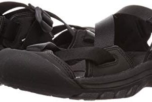 KEEN Women's Zerraport 2 Closed Toe Lightweight Sport Fashion Sandal, Black/Black, 7