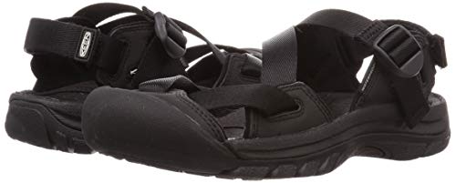 KEEN Women's Zerraport 2 Closed Toe Lightweight Sport Fashion Sandal, Black/Black, 7