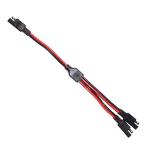 LIXINTIAN 14AWG SAE DC Power Automotive Connector Cable Y Splitter 1 to 2 SAE Extension Cable, Fit for Suitable for Solar Battery Connection and Transfer