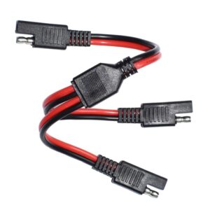 LIXINTIAN 14AWG SAE DC Power Automotive Connector Cable Y Splitter 1 to 2 SAE Extension Cable, Fit for Suitable for Solar Battery Connection and Transfer