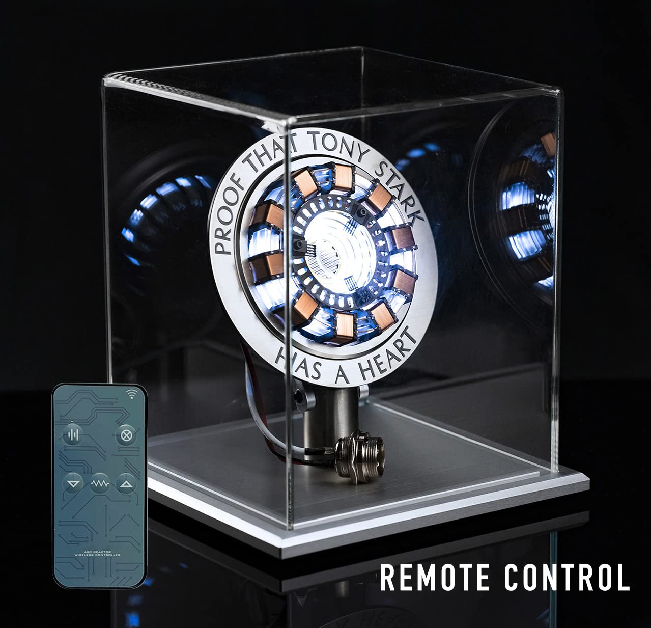 Lonyiabbi 1:1 Arc Reactor MK1 DIY Finished Product Model Led Light USB with Display Box