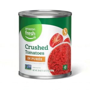 amazon fresh, crushed canned tomatoes in purée, 28 oz (previously happy belly, packaging may vary)