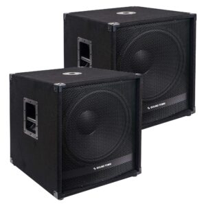 sound town pair of 18” 2400 watts powered subwoofers with class-d amplifier, 4-inch voice coil, 100 oz magnet (metis-18sdpw-pair)