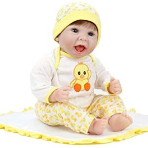 Aori Lifelike Reborn Baby Dolls - Realistic Newborn Baby Doll with Feeding Toy Accessories for Kids 3+