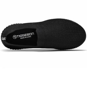 LANCROP Women's Walking Nurse Shoes - Mesh Slip on Comfortable Sneakers 9.5 US, Label 41 All Black