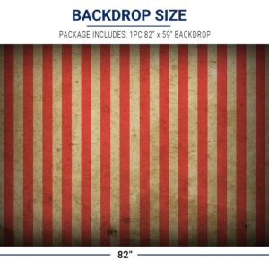 Allenjoy 7x5ft Evil Halloween Circus Carnival Backdrop for Festival Red and White Stripes Yellowing Bloody Splatter Party Decor Horrorible Prom Portrait Photography Background Photobooth Studio Props