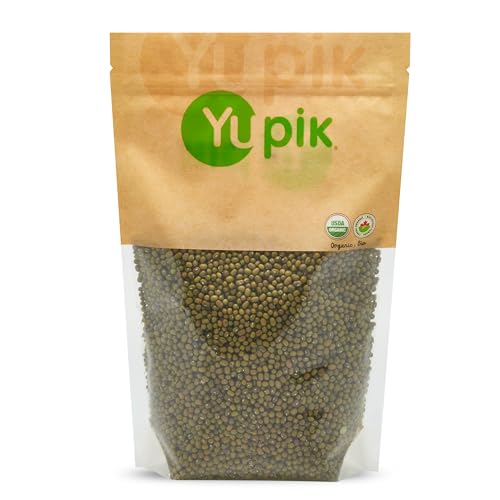 Yupik Organic Mung Beans, 2.2 lb, Non-GMO, Vegan, Gluten-Free, Pack of 1