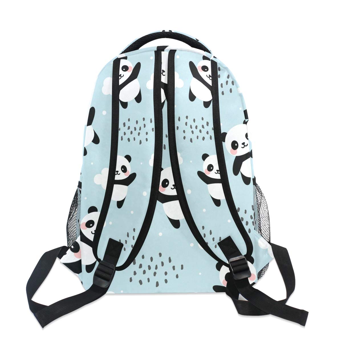 Qilmy Panda Backpack for Girls Student School Bookbag Laptop Computer Travel Daypack, Sky Blue