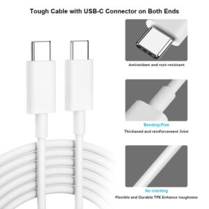 COOYA USB C to USB C Cable for Google Pixel 7 8 Pro 6a 5 4a Charging Cable 6FT Type C to Type C Cable Fast Charging USB C to C Cable for iPhone 15 iPad Pro Samsung S24 Ultra S23 FE S22 A54 S20 OnePlus