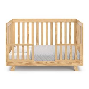 Storkcraft Beckett 3-in-1 Convertible Crib (Natural) – Converts from Baby Crib to Toddler Bed and Daybed, Fits Standard Full-Size Crib Mattress, Adjustable Mattress Support Base