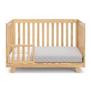 Storkcraft Beckett 3-in-1 Convertible Crib (Natural) – Converts from Baby Crib to Toddler Bed and Daybed, Fits Standard Full-Size Crib Mattress, Adjustable Mattress Support Base