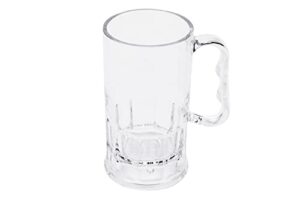 g.e.t. shatter-resistant plastic beer mug/stein, 10 ounce, bpa free, 0082-1-san-cl-ec (set of 4) , c/lear