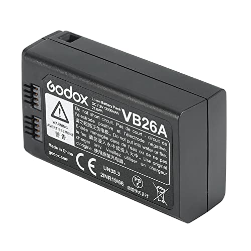 GODOX V1 Battery VB26A VB26B VB26 Battery Replacement for V1S V1C V1N V1F V1O V1P V860III-S V860III-C V860III-N V860III-F V860III-O V850III AD100PRO Camera Flash Speedlite