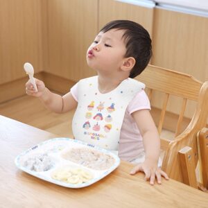 Poksun Baby and Infant Disposable Travel Bibs - Soft, Leakproof, for Toddlers Babies, Feeding, Traveling, (60PCS) Unicorn