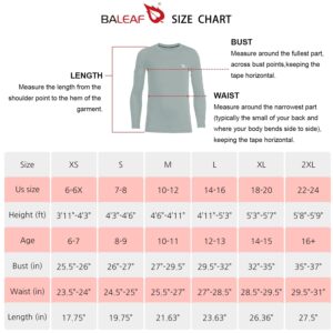 BALEAF Boys Compression Shirt Long Sleeve Youth Undershirts Kids Football Baseball Baselayer Cold Gear Quick Dry White Size M