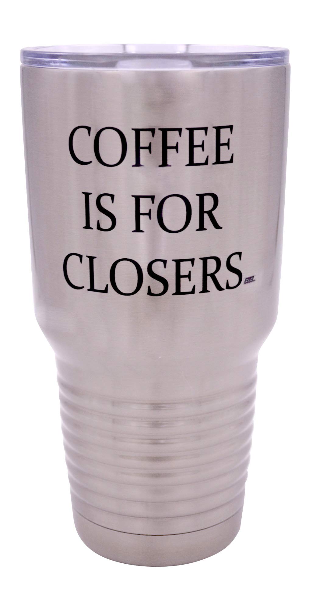 Rogue River Tactical Large Funny Realtor Real Estate Sales Coffee is For Closers 30oz Travel Tumbler Mug Cup w/Lid Gift Salesperson Associate