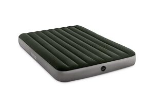 intex 64779e dura-beam standard prestige air mattress: fiber-tech – queen size – hand-held battery pump – 10in bed height – 600lb weight capacity