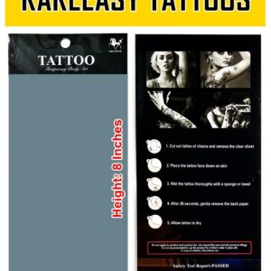 Tattoos 2 Sheets Black Stars Temporary Tattoos Stickers Fake Body Arm Chest Shoulder Tattoos for Teens Men Women