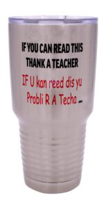 rogue river tactical funny teacher large 30oz stainless steel travel tumbler mug cup w/lid school if you can read this teaching educator gift