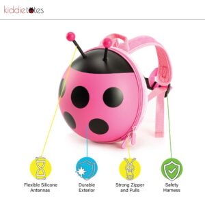 KIDDIETOTES Mini Ladybug Backpack with Safety Harness for Kids, Toddlers, and Children - Perfect for Daycare, Preschool, and Pre-K