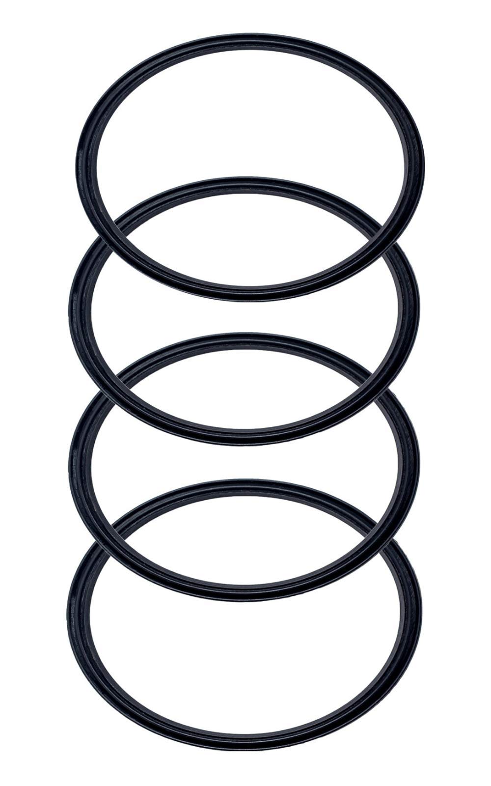 Pack of 4, 30 oz Replacement Rubber Lid Ring, 3.7 Inch Diameter - Gasket Seals, Lid for Insulated Stainless Steel Tumblers, Cups Vacuum, fit for Brands Yeti, Ozark Trail, Beast - Black by C&berg