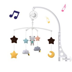 baby musical crib mobile with hanging rotating toys,infant bed decoration for newborn boys and girls