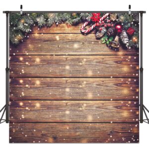 10x10ft christmas backdrop snowflake gold glitter christmas wood wall photography backdrop xmas rustic barn vintage wooden floor background for kids portrait photo studio booth d038