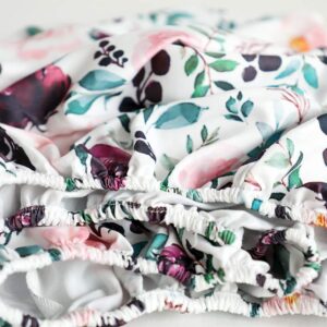 Sahaler Floral Crib Sheet for Girl Boy Baby Fitted Crib Sheets for Standard Crib and Toddle Mattresses-Pink Wine Floral