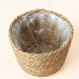 La Jolíe Muse Seagrass Planter Basket Indoor, Flower Pots Cover, Plant Containers, Natural(3-Pack) 10.2"+8.7"+6.7"