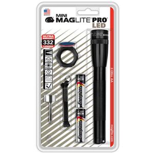 maglite sp2p01c: mini led 2 cell aa pro flashlights black