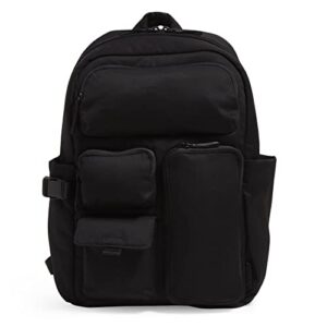 vera bradley women's cotton utility large backpack, black, one size