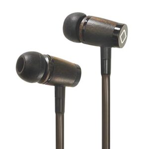 aircom a6 anti-radiation air tube headphone - airflow audio technology for premium sound and emf protection – wooden earbuds with built-in microphone
