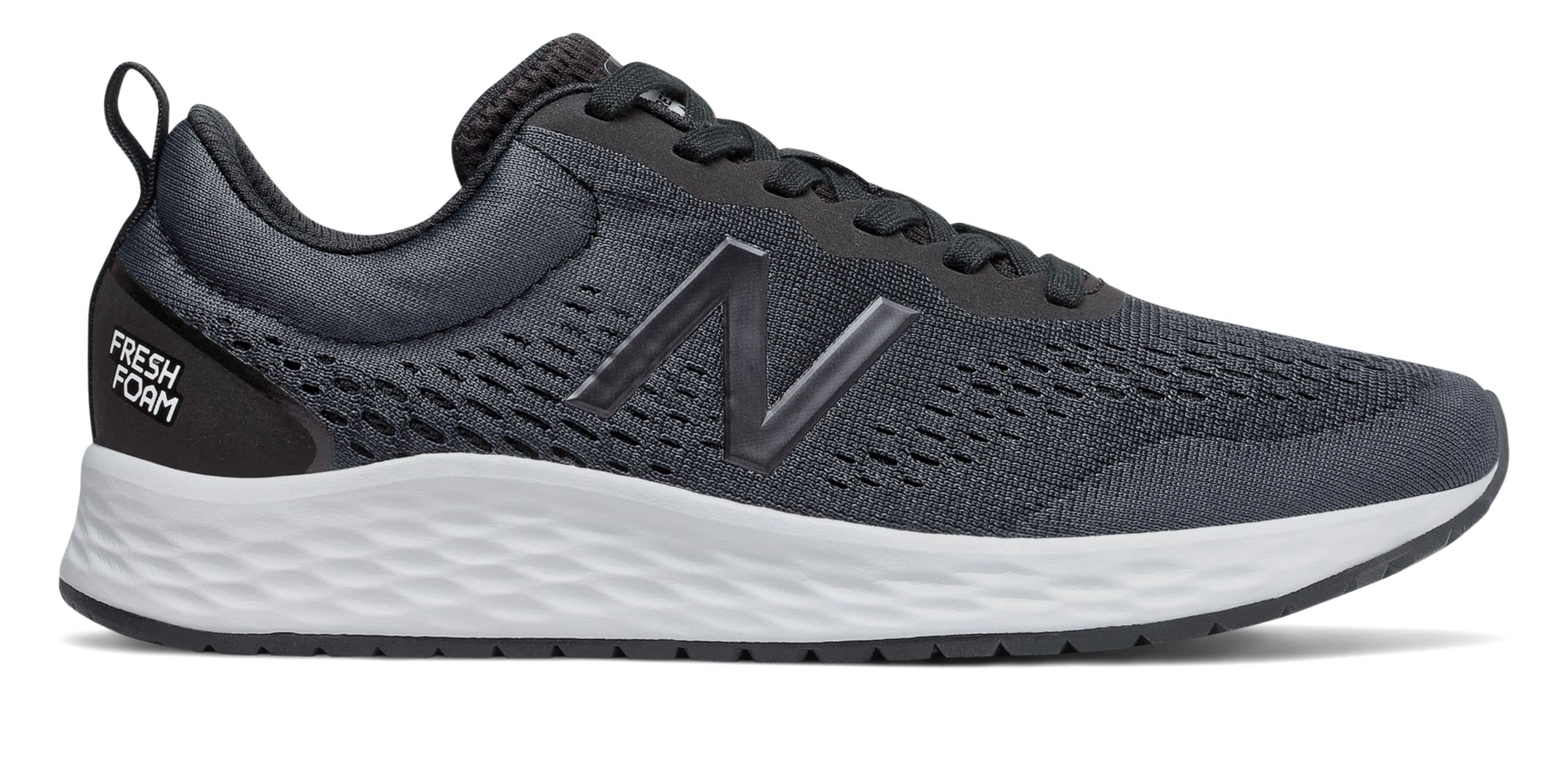 New Balance Women's Fresh Foam Arishi V3 Running Shoe, Black/White, 5 Women/5 Men