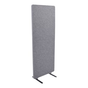 stand up desk store refocus raw freestanding acoustic desk divider privacy panel to reduce noise and visual distractions (castle gray, 23.6" x 62")