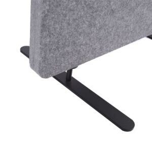 Stand Up Desk Store ReFocus Raw Freestanding Acoustic Desk Divider Privacy Panel to Reduce Noise and Visual Distractions (Castle Gray, 23.6" x 62")