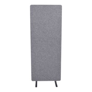 Stand Up Desk Store ReFocus Raw Freestanding Acoustic Desk Divider Privacy Panel to Reduce Noise and Visual Distractions (Castle Gray, 23.6" x 62")