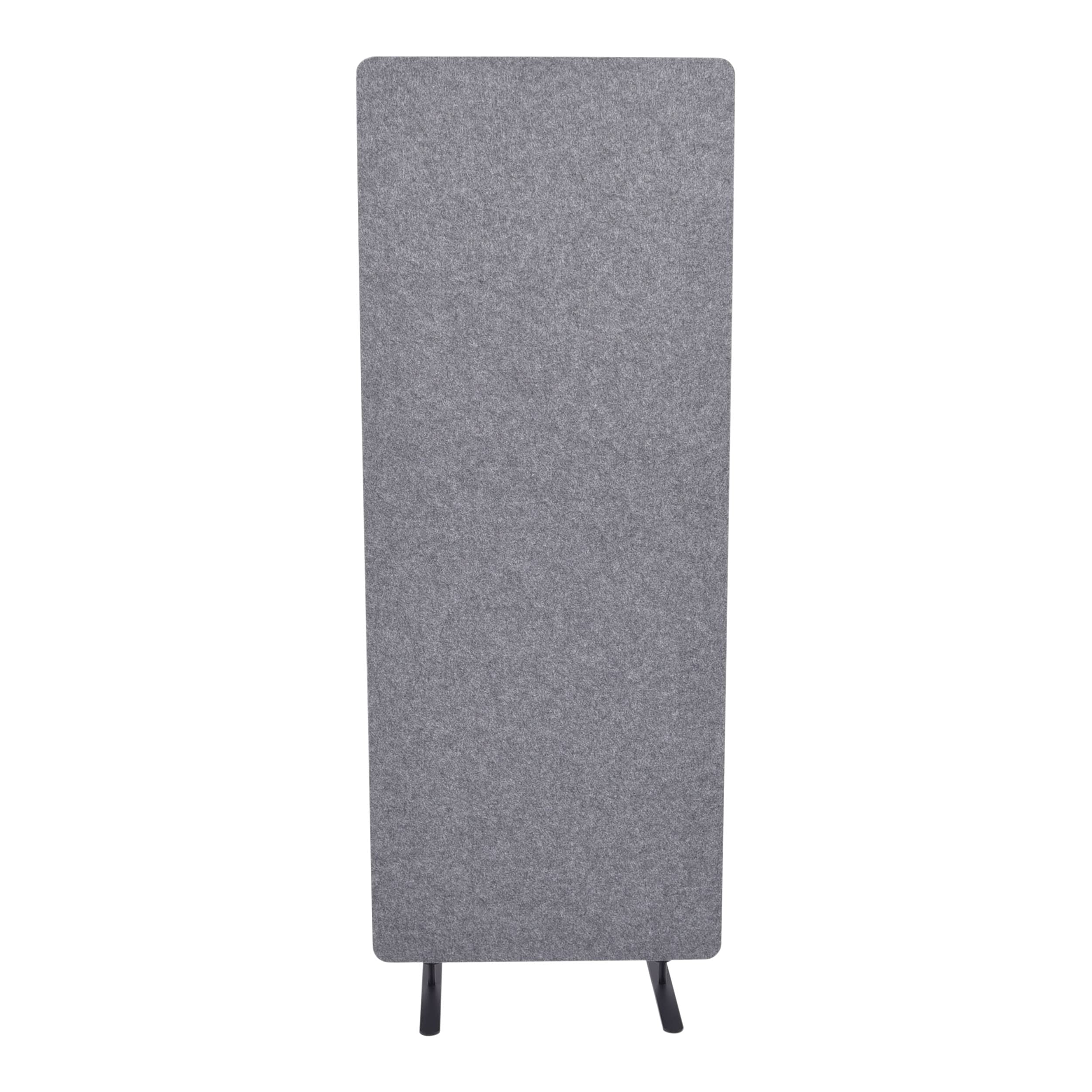 Stand Up Desk Store ReFocus Raw Freestanding Acoustic Desk Divider Privacy Panel to Reduce Noise and Visual Distractions (Castle Gray, 23.6" x 62")