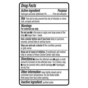 Amazon Basics Hydrogen Peroxide Topical Solution USP, 16 Fl Oz (Pack of 1), (Previously Solimo)