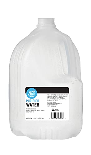 Amazon Brand, Happy Belly Purified Water, 128 Oz (Packaging May Vary)